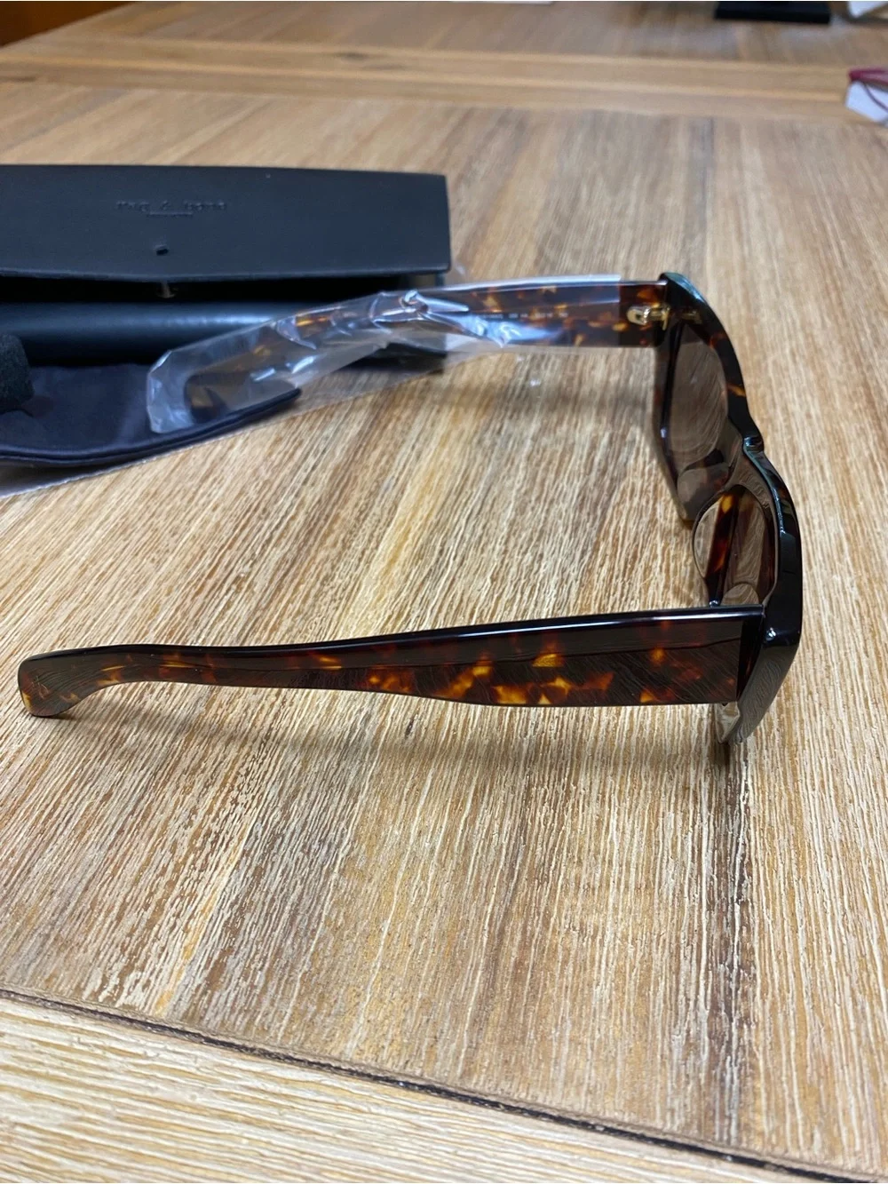 NWT rag & bone Tortoiseshell Angular Sunglasses with Brown Lenses